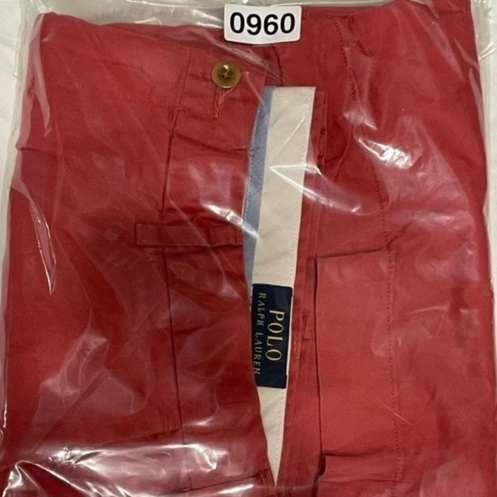 Polo Ralph Lauren Shorts 34 Red Chino Cotton Stretch Mens‎